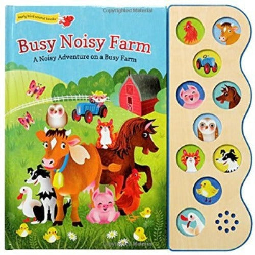 Explore the sights and sounds of a bustling farm with this interactive Early Bird Sound Book. Press the buttons to hear realistic animal noises and farm sounds. Ages 12 months+